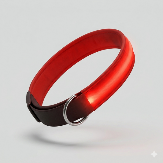 Collier LED Chien – Lumineux – Sécurité Nuit