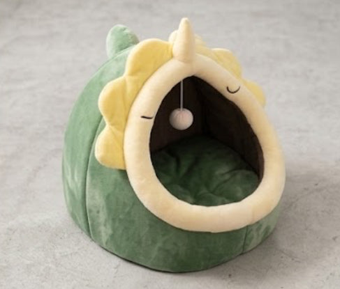 Maison Chat Dinosaure – Cosy & Originale