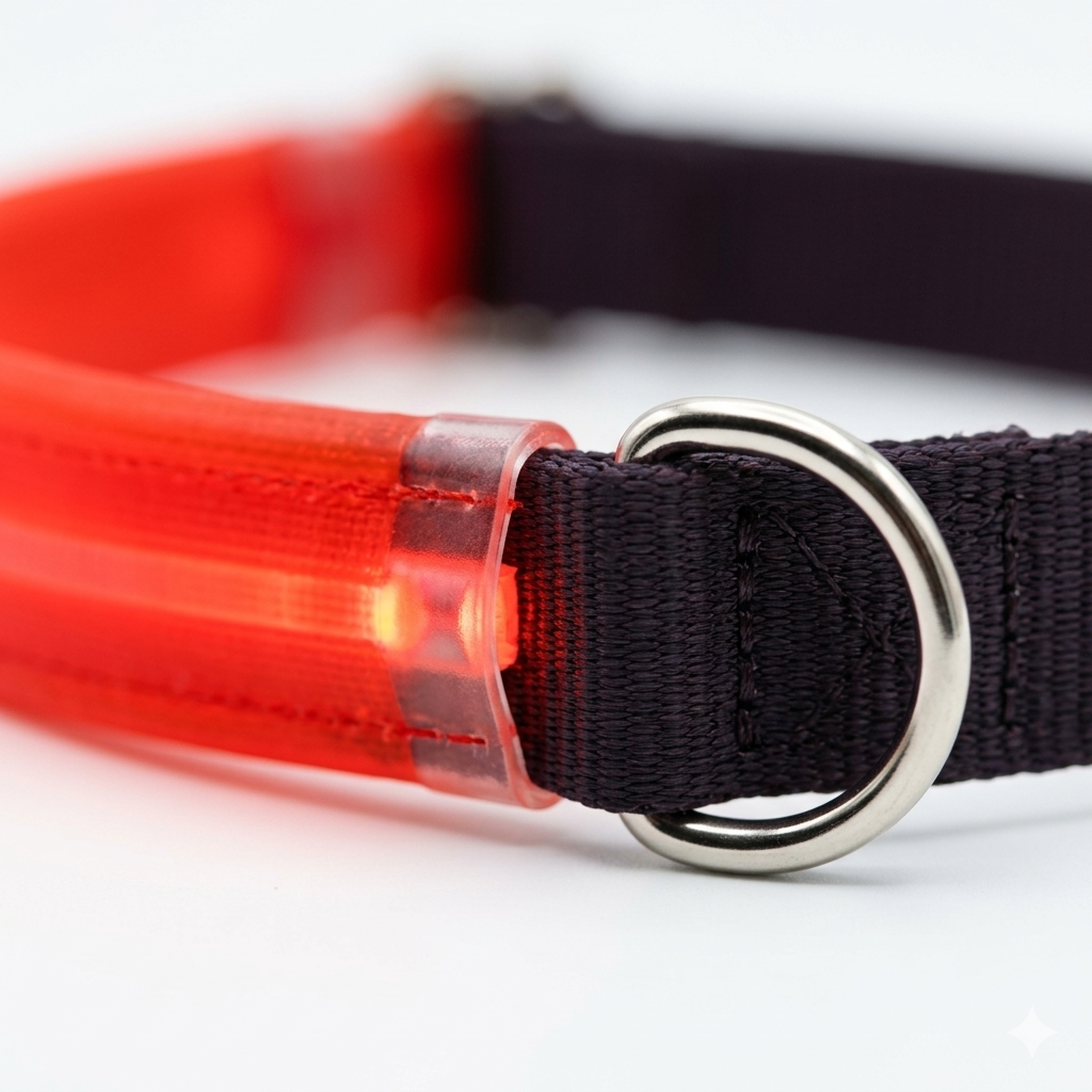 Collier LED Chien – Lumineux – Sécurité Nuit