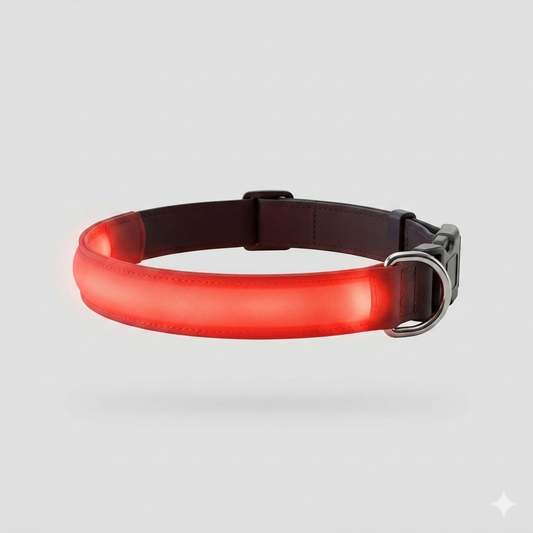 Collier LED Chien – Lumineux – Sécurité Nuit
